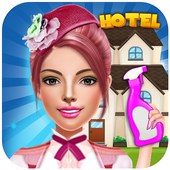 Hotel room cleaning games icon