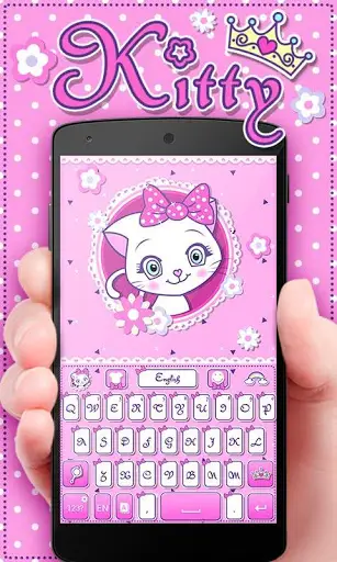 Kitty GO Keyboard Theme screenshot 4