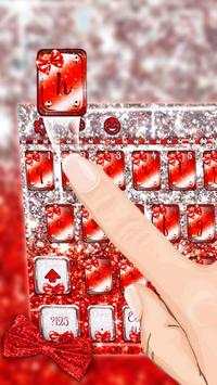 Red Glitter Bow Theme screenshot 1