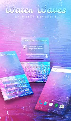 Water Waves Animated Keyboard   Live Wallpaper screenshot 1