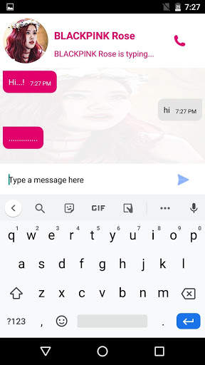 Rose Black Pink Messenger - Prank screenshot 4