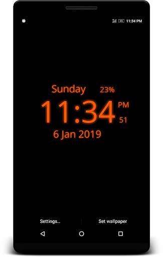 Digital Clock Live Wallpaper screenshot 3