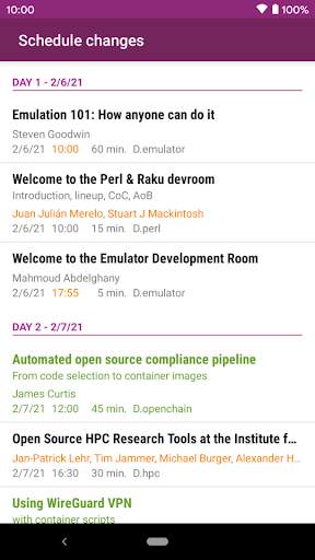 FOSDEM 2022 Schedule screenshot 8