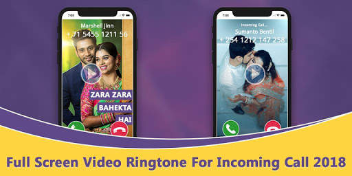 Full Screen Video Ringtone For Incoming Call 2018 screenshot 1
