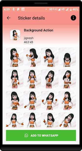 Best Beautifull girl Sticker For Whatsapp screenshot 4