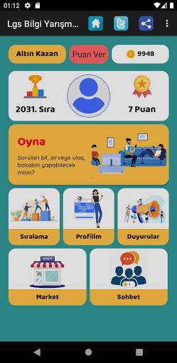 8. Sınıf Bilgi Yarışması & Sohbet Lgs Test Çöz screenshot 1