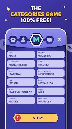 StopotS - The Categories Game screenshot 1
