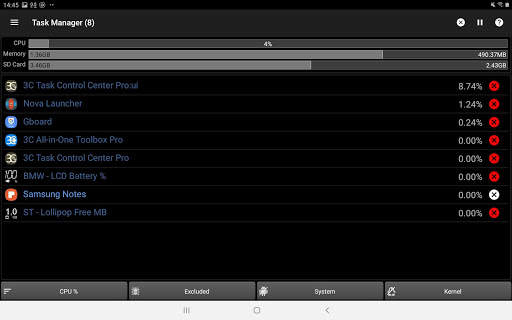 3C Task Manager 8 تصوير الشاشة