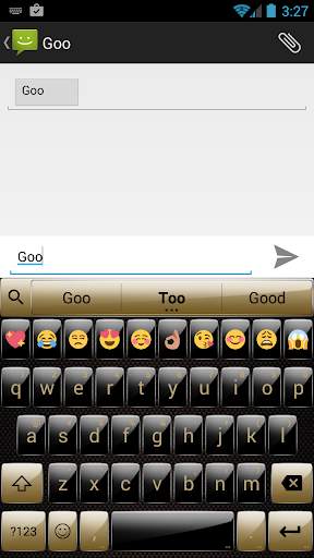 Gloss GoldBlack Emoji Keyboard screenshot 2