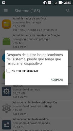 Administrador de aplicaciones del sistema screenshot 8