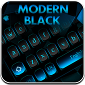 Teclado azul preto moderno icon