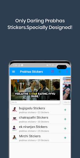 Prabhas Stickers - Rebel star Prabhas WA Stickers screenshot 2