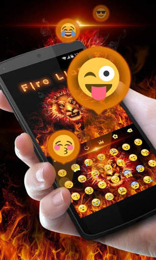 Fire Lion  GO Keyboard  Theme screenshot 3