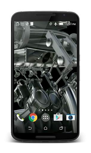 Двигатель V8 3D живые обои скриншот 4