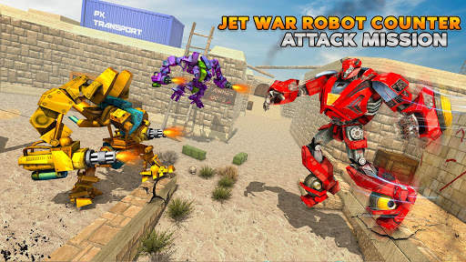 Flying Jet Robot Transform Airplane Robot Games screenshot 2