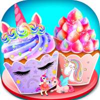 Unicorn Rainbow Cup Cake - Kids Cooking Game logo