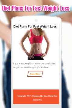 Diet Plans For Fast Weight Loss screenshot 1