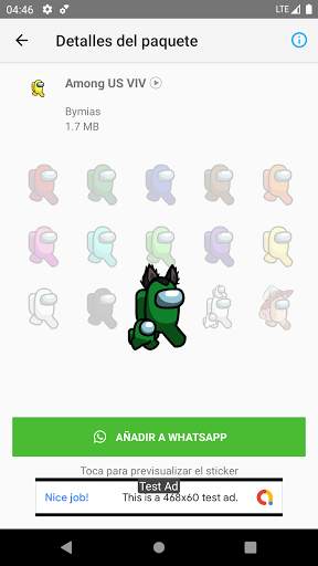Sticker de AmongUs con movimiento para WhatsApp screenshot 3