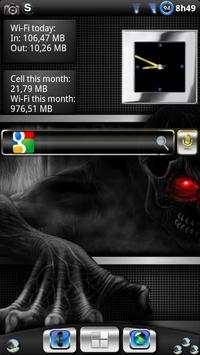 Metal Look Clock widget screenshot 1