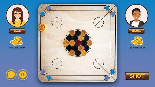 Jogo de tabuleiro Real Carrom clássico screenshot 1