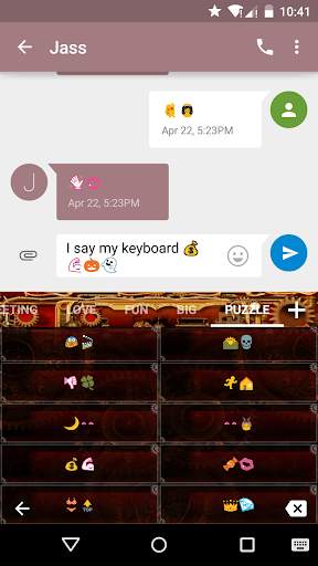 Steampunk Emoji Keyboard Theme screenshot 4