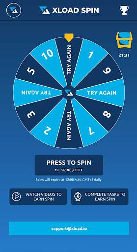 XLOAD Spin - Get Free Mobile Top-Up screenshot 1