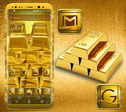 Golden Bricks Launcher Theme screenshot 1