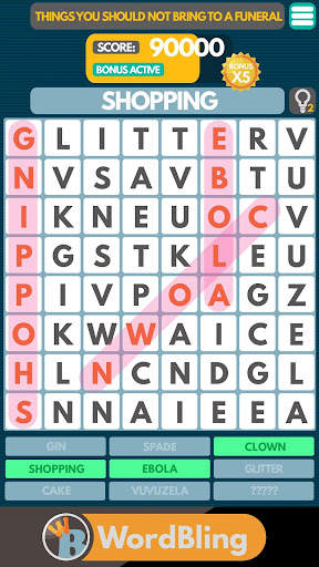 Word Bling: A funny offline wo screenshot 1