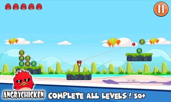 Angry Chicken Knock Down - Hungry Birds Slingshot स्क्रीनशॉट 16