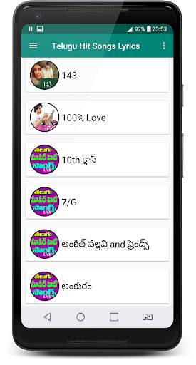 Telugu Hit Songs Lyrics 4 تصوير الشاشة