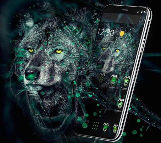 Wild Wolf Staring Theme 4 تصوير الشاشة