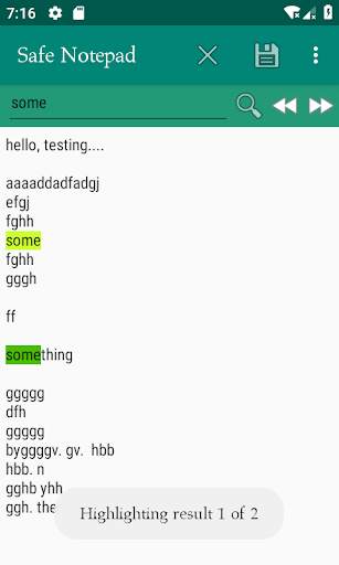 Safe Notepad - with search tool screenshot 2