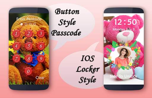 Teddy Bear Lock Screen 1 تصوير الشاشة