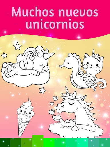 Dibujos para colorear Unicornio efectos animación screenshot 1
