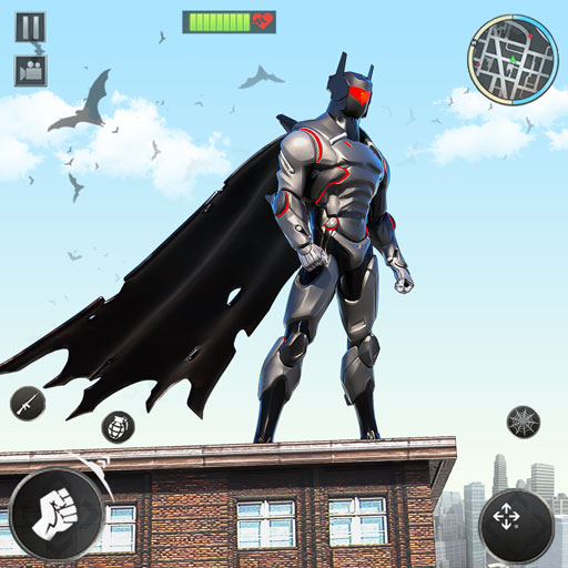 Flying Bat Superhero Man Games icon