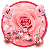 Pink Flower Diamond Keyboard icon
