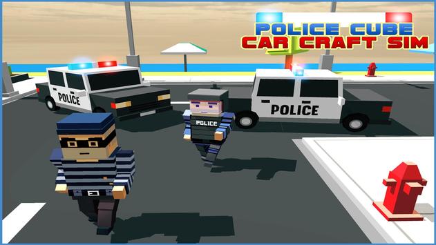 Police Cube Car Craft Sims 3D screenshot 11