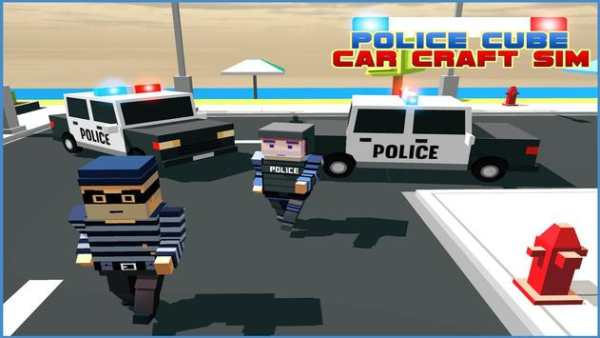 Police Cube Car Craft Sims 3D screenshot 11