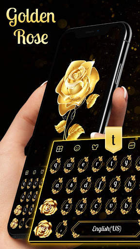 Golden Rose Keyboard स्क्रीनशॉट 1