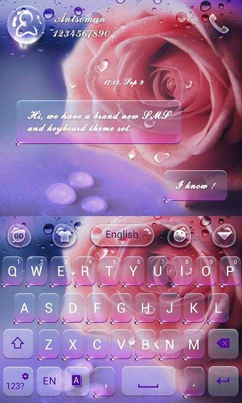 Purple Rose GO Keyboard Theme screenshot 4