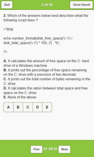 Zend PHP Practice Exam Lite screenshot 2
