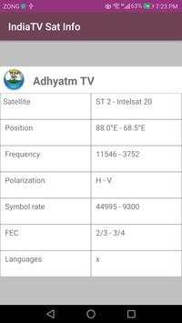 India TV Channel (Sat Info) Free स्क्रीनशॉट 3