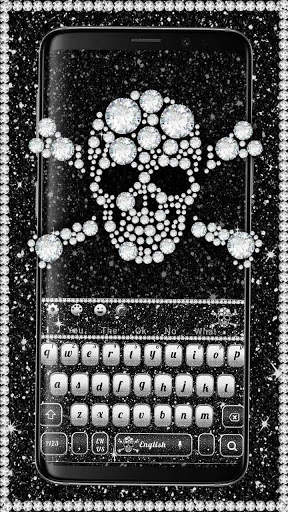 Diamond RIP Skull Keyboard Theme screenshot 1