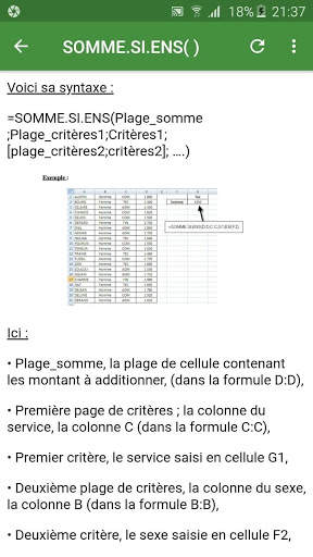 Cours fonctions Excel screenshot 4