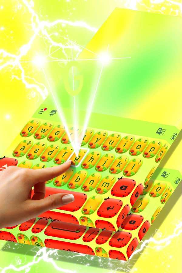 Bright Ladybug Keyboard Theme 2 تصوير الشاشة