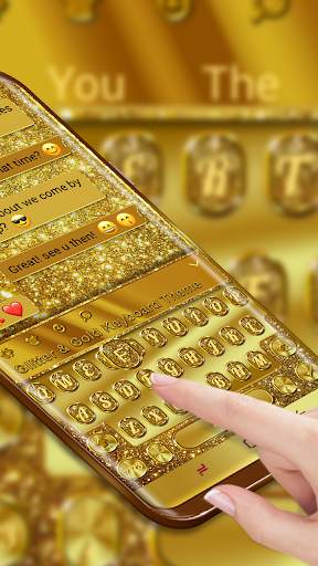 Glitter and Gold Premium Keyboard Theme screenshot 5