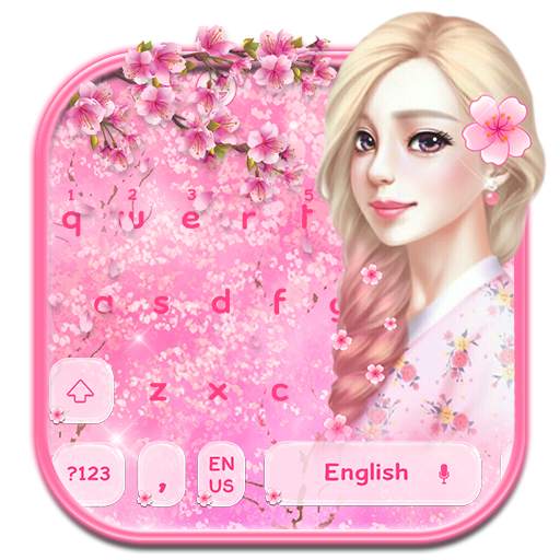 sakura  Girl Keyboard Theme 10001002