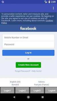 Multiple accounts - 4 login Messenger screenshot 1