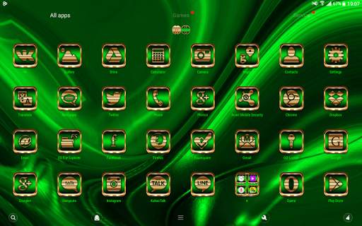 Abstract Emerald Go Launcher theme screenshot 9