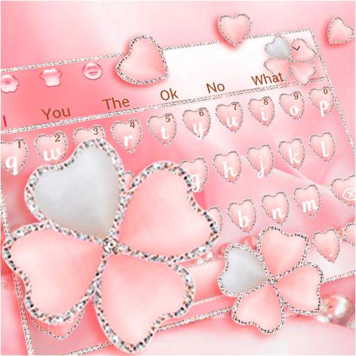 Pink Diamond Heart Keyboard 10001005